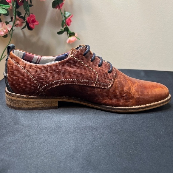 🌹Bullboxer Brown Leather Shoes Men’s 10 Casual Work Office Business Texetos - Picture 11 of 14